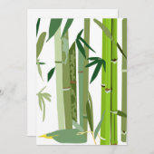 invitation japonais d'illustrations en bambou (Devant / Derrière)