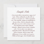 Invitation japonaise 02 de fleurs de cerisier (Dos)