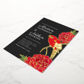 Invitation japonaise Ito Jakuchu Mariage Foil (Rotation)