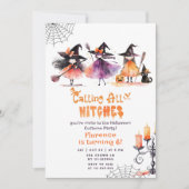 Invitation J'appelle toutes les sorcières la fête costumée d' (Devant)