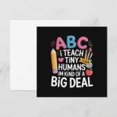 Invitation J'Apprends À Tiny Humans Enseignant Appréciation S (Devant / Derrière)