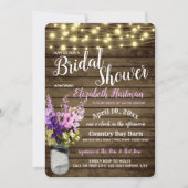 Invitation Jar de Delpheniums et Lumières Fête des mariées ru (Devant)