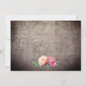 Invitation Jar de Mason rustique avec Mariage de bouquet de f (Dos)