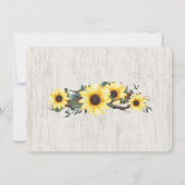 Invitation Jar et tournesols Fête des mariées rustique (Dos)