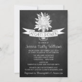 Invitation Jar Mason Floral Sur Chalkboard Kitchen Douche (Devant)