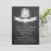 Invitation Jar Mason Floral Sur Chalkboard Kitchen Douche (Debout devant)