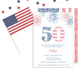 Invitation Jardin 50e anniversaire Bash : Rouge, Blanc & Bleu
