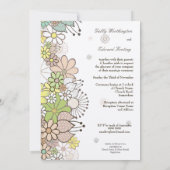 Invitation Jardin à fleurs neutres doux do-it-yourself person (Dos)