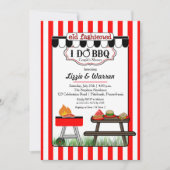 Invitation Jardin à l'ancienne Je fais BBQ Couples Douche (Devant)