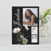 Invitation Jardin Anémone Fleur Graduation (Debout devant)