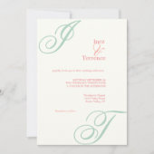 Invitation Jardin Anglais de l'Après-Midi Monogramme (Devant)