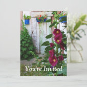 Invitation Jardin anglais Malves et fleurs (Debout devant)