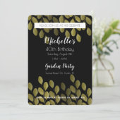 Invitation Jardin Anniversaire Fête Aquarelle Great Green Inv (Debout devant)