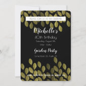 Invitation Jardin Anniversaire Fête Aquarelle Great Green Inv (Devant)