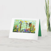 Invitation Jardin aux fleurs Birdhouse (Dos)