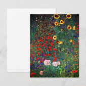 Invitation Jardin aux fleurs Gustav Klimt (Devant / Derrière)