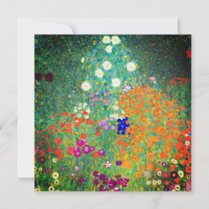 Invitation Jardin aux fleurs Gustav Klimt