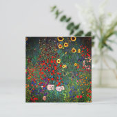 Invitation Jardin aux fleurs Gustav Klimt (Debout devant)