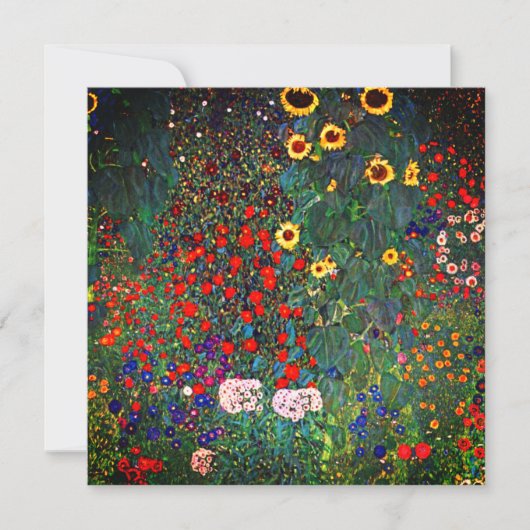 Invitation Jardin aux fleurs Gustav Klimt (Devant)