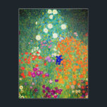 Invitation Jardin aux fleurs Gustav Klimt<br><div class="desc">Carte représentant le Jardin des fleurs de Gustav Klimt (1906). Un beau jardin de fleurs violettes,  rouges,  blanches,  bleues et oranges. Un grand cadeau pour les amateurs d'art Art Nouveau et autrichien.</div>