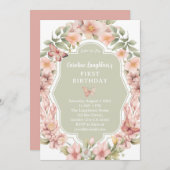 Invitation Jardin aux papillons enchanté N'importe quel âge A (Devant / Derrière)