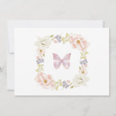 Invitation Jardin aux papillons enchanté photo d'anniversaire (Dos)