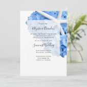 Invitation Jardin balnéaire Starfish Hydrangea Mariage (Debout devant)