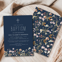 Jardin Baptême Fleur sauvage Bleu De La Marine En