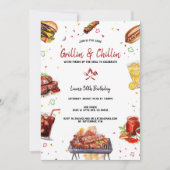 Invitation Jardin barbecue Grill & Chill Anniversaire (Devant)