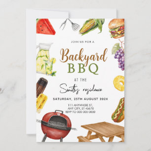 Invitation Jardin barbecue grill & réfrigération