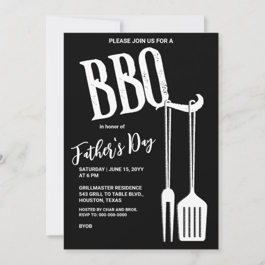Invitation Jardin BBQ (Devant)