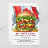 Invitation Jardin BBQ Bash | Fête du Canada (Devant / Derrière)