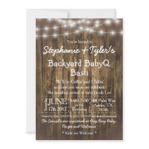 Jardin BBQ  BBQ Bash Baby shower rustique bois