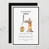 Invitation Jardin BBQ Tap & Beer Keg (Devant / Derrière)