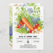 Invitation Jardin bio Fun Anniversaire (Devant / Derrière)