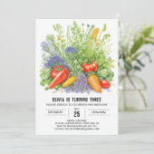 Invitation Jardin biologique Aventure Anniversaire (Debout devant)