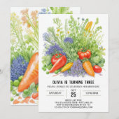 Invitation Jardin biologique Aventure Anniversaire (Devant / Derrière)