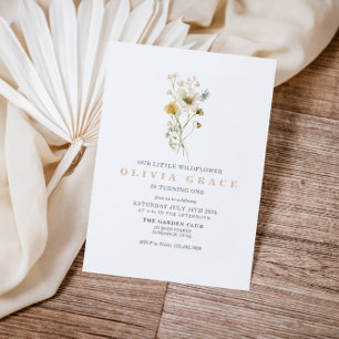 Invitation Jardin bohème de fleurs sauvages pour le premier a