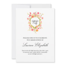 Jardin bohème fleurs aquarelle remise de diplômes