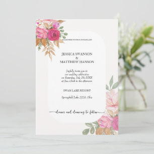 Invitation Jardin Bohème Floral Exotique de Printemps Été