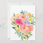 Invitation Jardin boho brillant fleuri Sweet 16 (Dos)