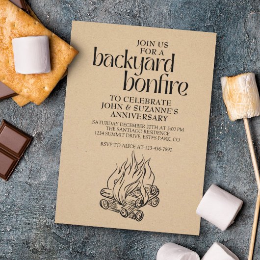 Invitation Jardin Bonfire