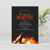 Invitation Jardin Bonfire Anniversaire de fête (Debout devant)