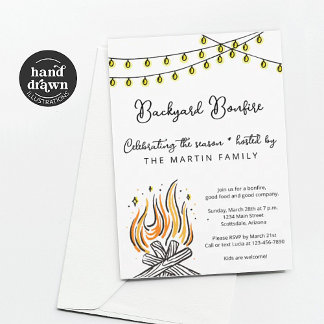 Invitation Jardin Bonfire Automne