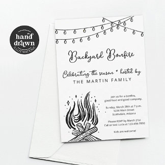 Invitation Jardin Bonfire Automne