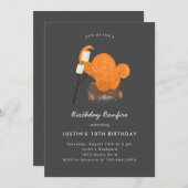 Invitation Jardin Bonfire fête d'anniversaire (Devant / Derrière)
