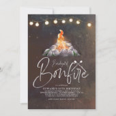 Invitation Jardin Bonfire fête d'anniversaire Modern Elegant (Devant)