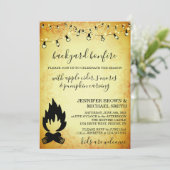 Invitation Jardin Bonfire Fête de la saison Kraft (Debout devant)