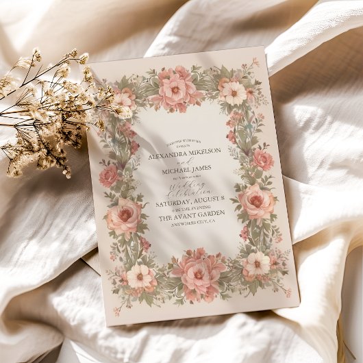 Invitation Jardin botanique Art Nouveau Mariage