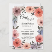 Invitation Jardin botanique Boho Aquarelle Florale Anniversai (Devant)